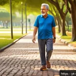 Home 20 당뇨성 신경병증 관리 - A detailed, realistic illustration of a middle-aged Brazilian man wearing comfortable walking shoes ...