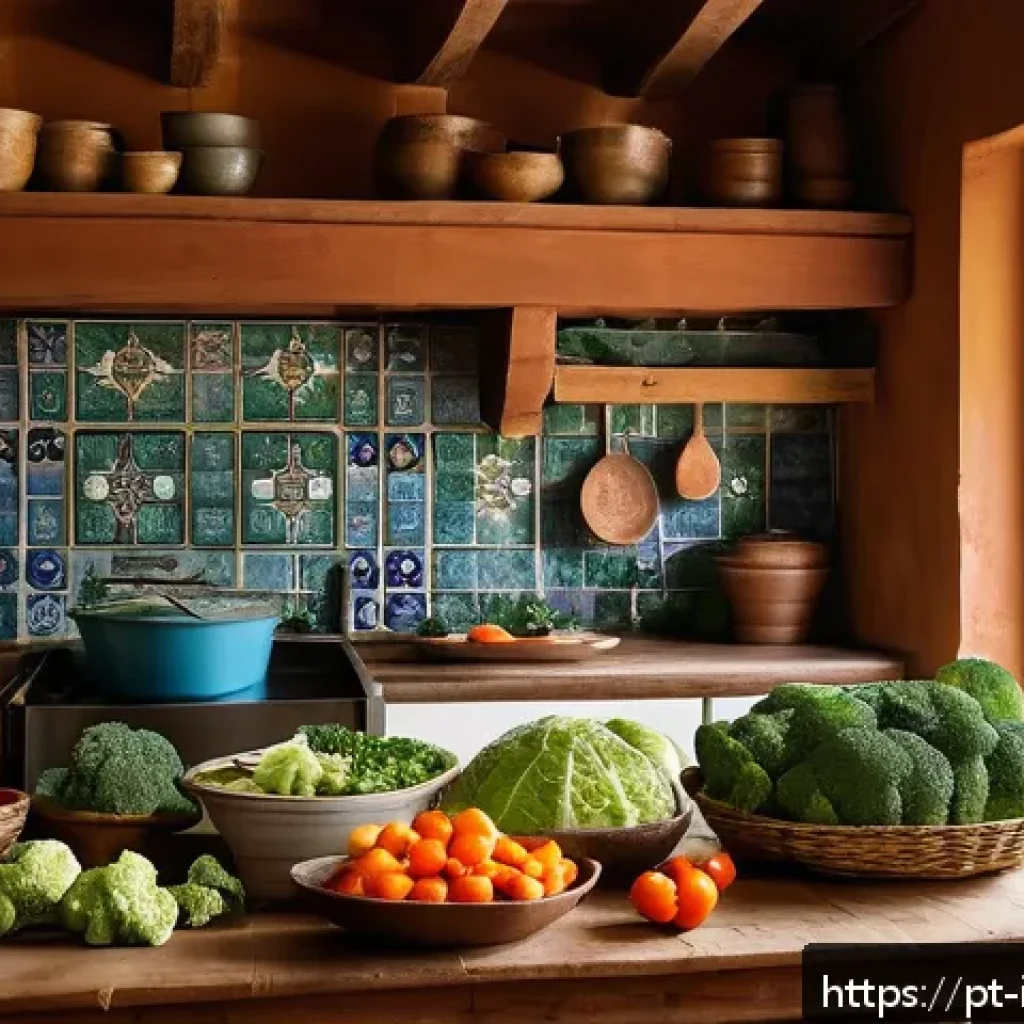 간 건강 회복 방법 - A vibrant and inviting kitchen scene featuring a Portuguese family preparing a healthy lunch with cr...